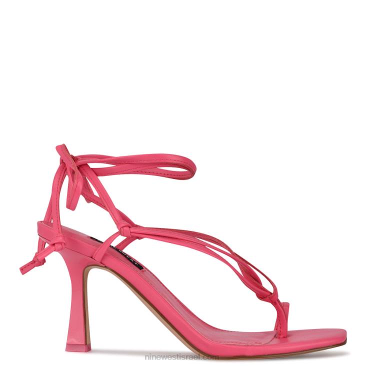 Nine West 24FH1020 סנדל עם עקב עוטף קרסול יאפי וואו ורוד