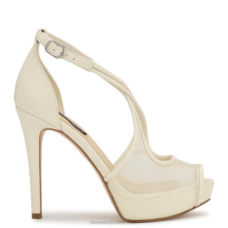 Nine West 24FH1264 משאבות פלטפורמה של hanya peep toe שמנת שיק