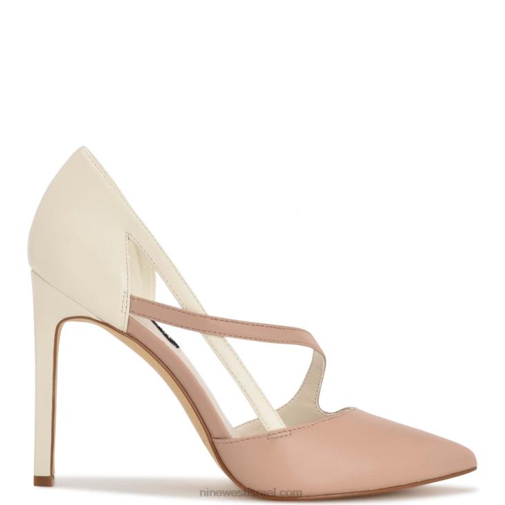 Nine West 24FH1352 משאבת שמלות עשרות קרם עירום בקושי/שיק