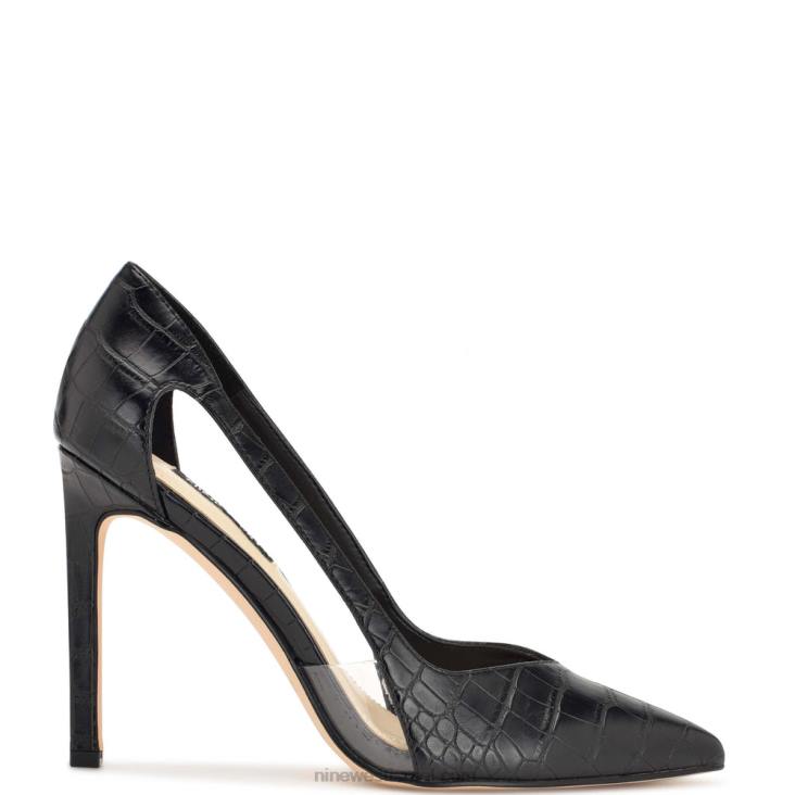 Nine West 24FH1397 ליב משאבות מחודדות קרוקו שחור