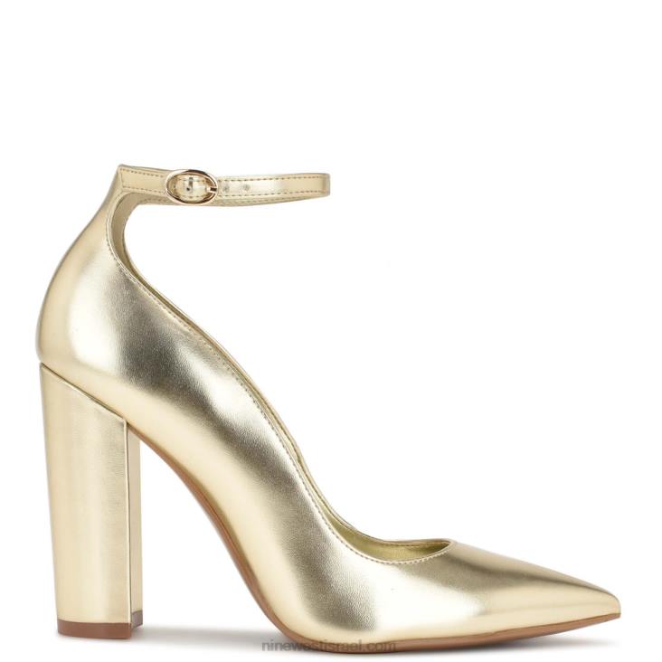 Nine West 24FH1398 משאבות לרצועת קרסול פלנה פלטינו