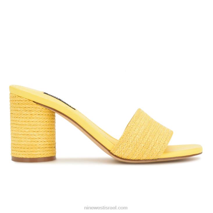 Nine West 24FH140 סנדלי החלקה עם עקבים של mapeli צהוב