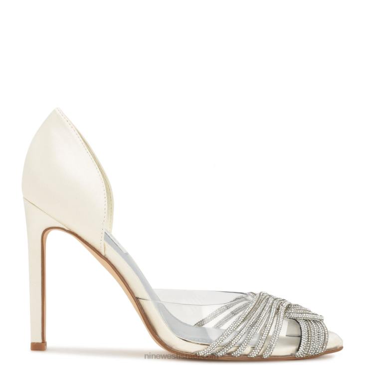 Nine West 24FH1498 משאבות טוסט ד'אורסיי שנהב/גביש שקוף