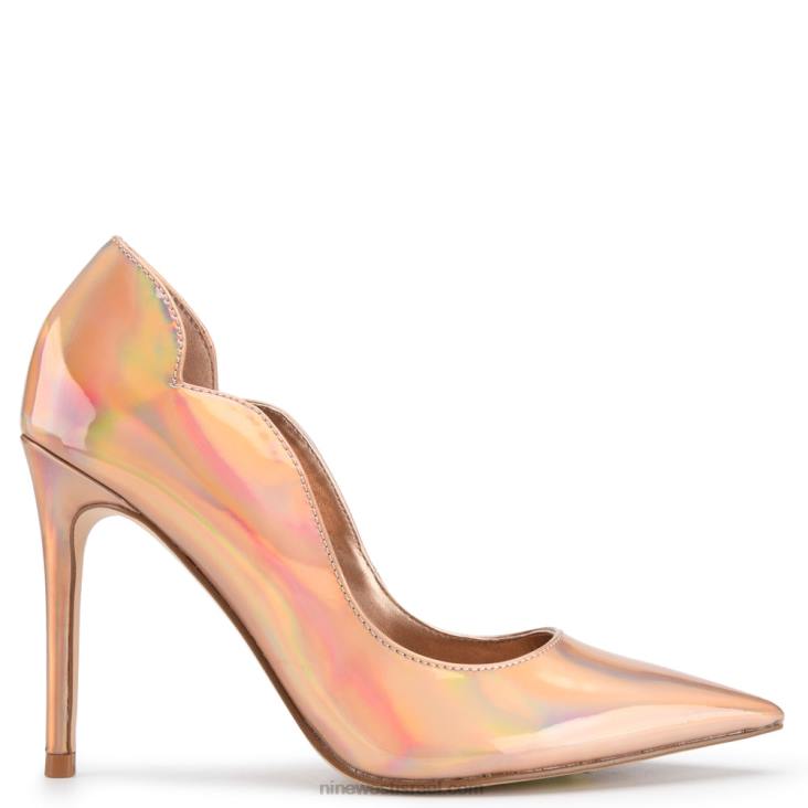 Nine West 24FH1618 משאבות פוקסי מחודדות בז' ססגוני