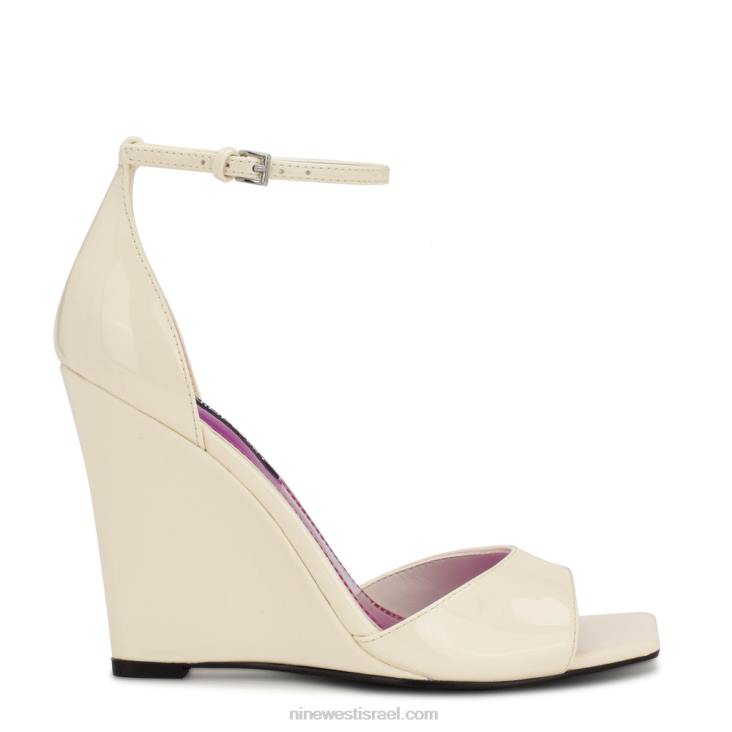 Nine West 24FH1719 סנדלי טריז של חלנה פטנט קרם שיק