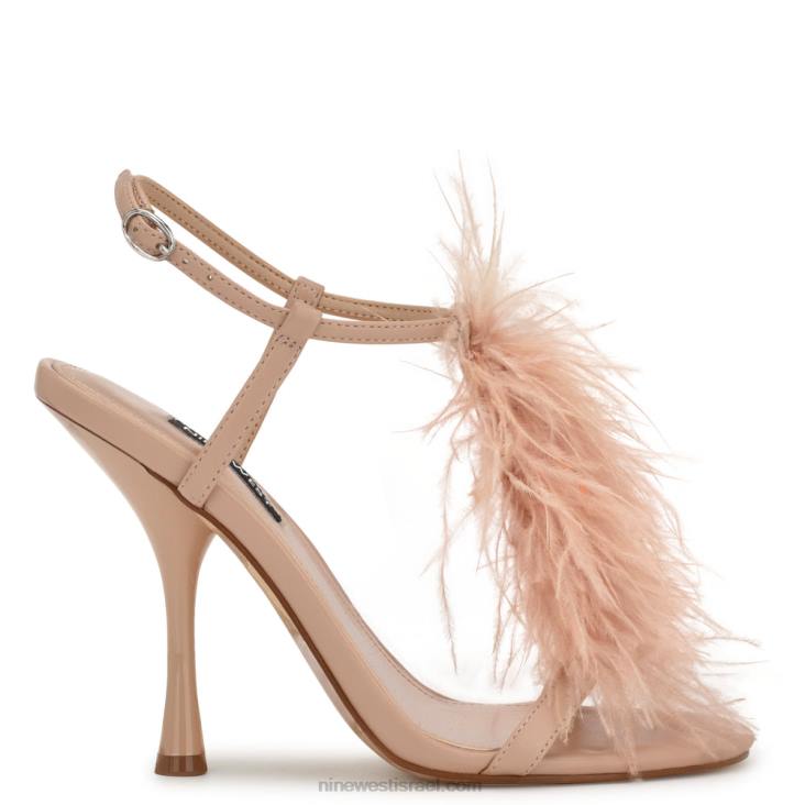 Nine West 24FH1752 מיליון סנדלי עקב רצועת קרסול בקושי עירום