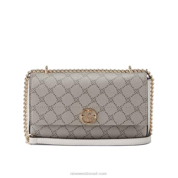 Nine West 24FH2493 דש Crossbody עם גג נפתח של Kyelle לוגו בז'/חלב