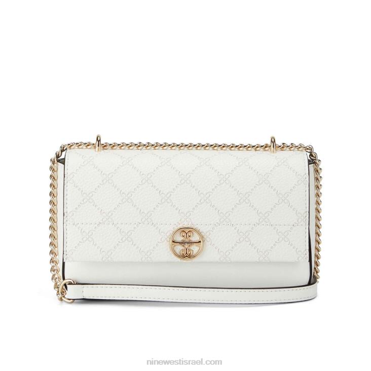 Nine West 24FH2494 דש Crossbody עם גג נפתח של Kyelle אופטי לבן