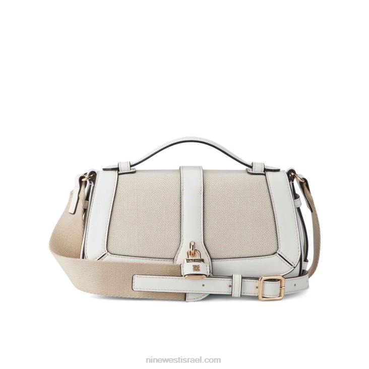 Nine West 24FH2540 דש shirin crossbody קנבס לבן אופטי