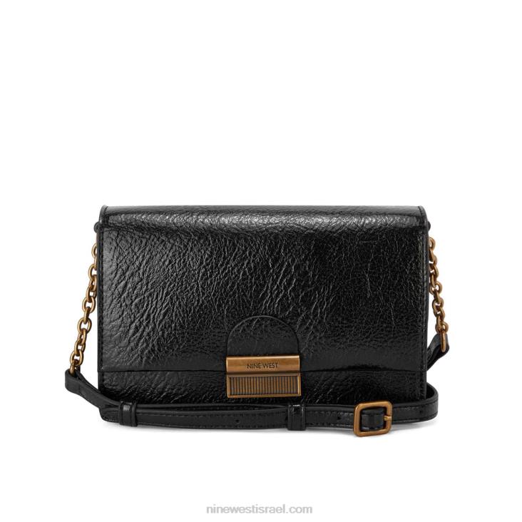 Nine West 24FH2572 דש crossbody של קתי מיני שָׁחוֹר
