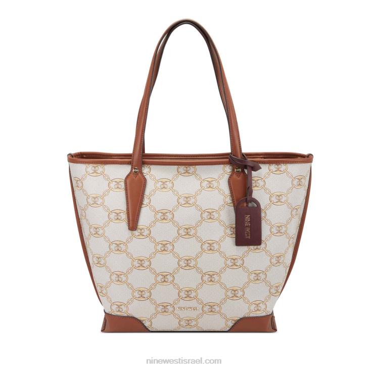 Nine West 24FH2720 שקית אמרי לוגו זהב/שיזוף אוכף