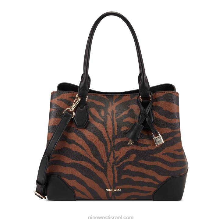 Nine West 24FH2749 סילוני סילוני ברוקלין שחור/שיזוף אוכף