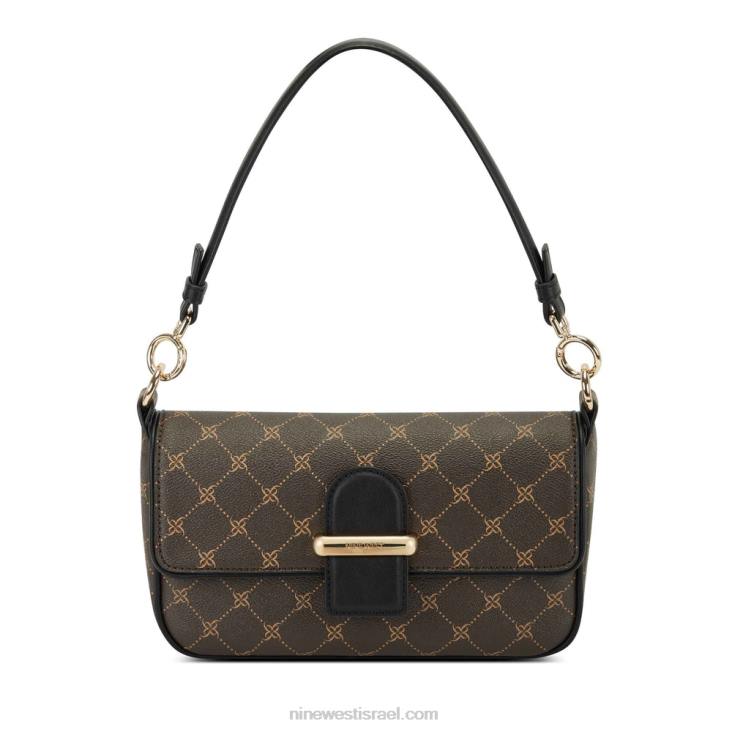 Nine West 24FH2790 תיק כתף קטן של zetta שחור חום