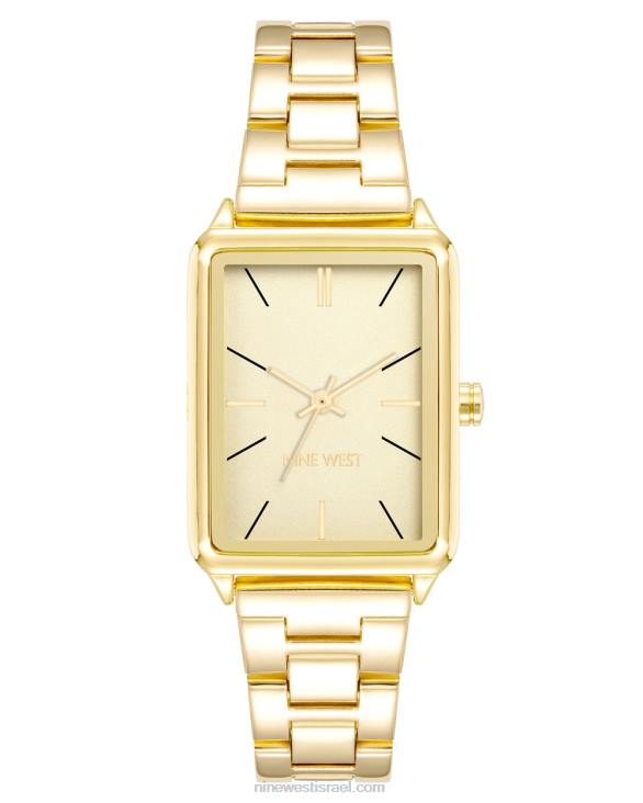 Nine West 24FH2874 שעון צמיד מקרה מלבני