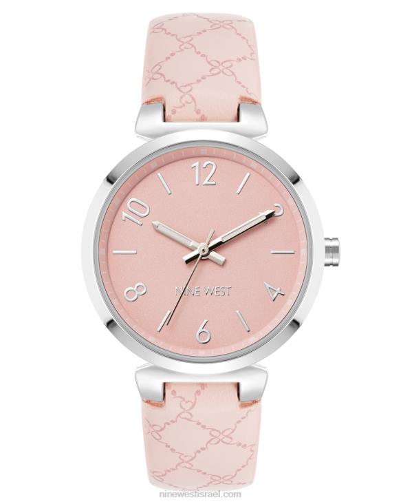 Nine West 24FH2895 שעון רצועה בדוגמת לוגו ורוד בהיר