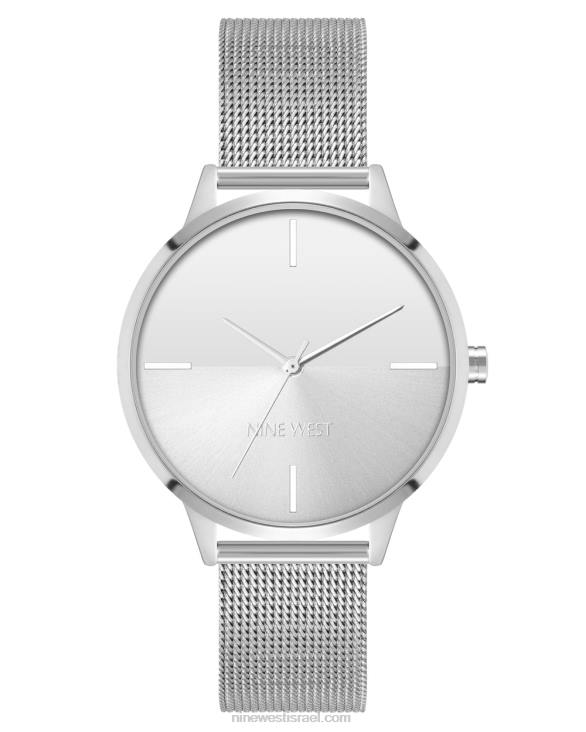 Nine West 24FH2897 שעון צמיד רשת מחוגה מפוצלת
