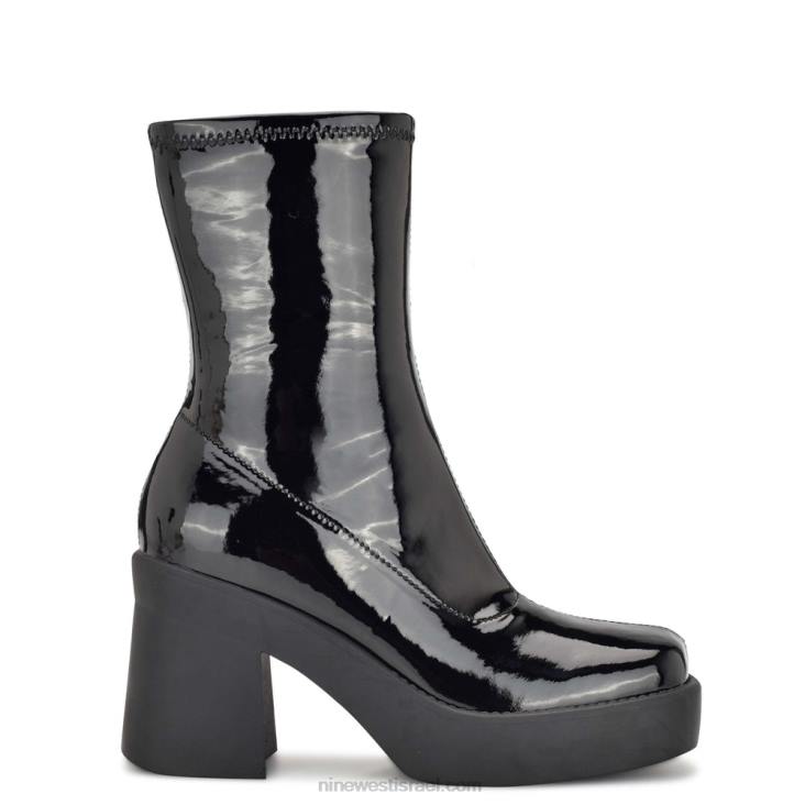 Nine West 24FH2921 נעלי פלטפורמה עם עקבים של gerri פטנט שחור
