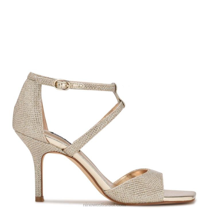Nine West 24FH443 נאנח סנדלי עקב שימר פלטינו Nine West 24FH443 נאנח סנדלי עקב שימר פלטינו