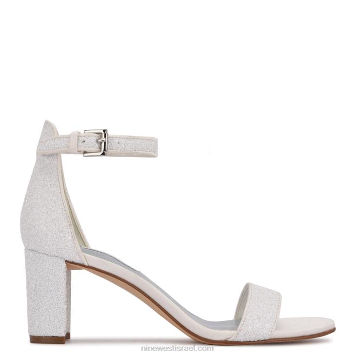Nine West 24FH527 סנדלי עקב בלוק רצועת קרסול pruce נצנצים פנינים
