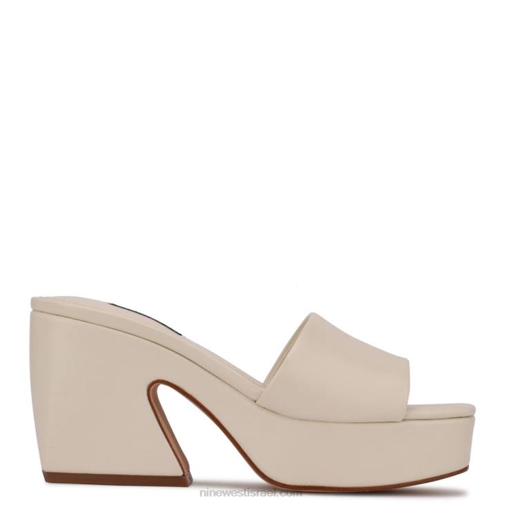 Nine West 24FH601 סנדלי החלקה של פלטפורמת oklee שמנת שיק