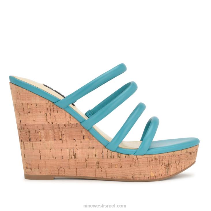 Nine West 24FH664 סנדלי espadrille haloway ירוק כחלחל