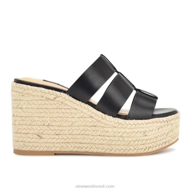 Nine West 24FH672 סנדלי espadrille של Keran שָׁחוֹר