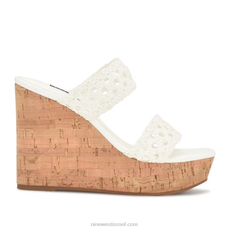 Nine West 24FH741 סנדלי קלני טריז לבן