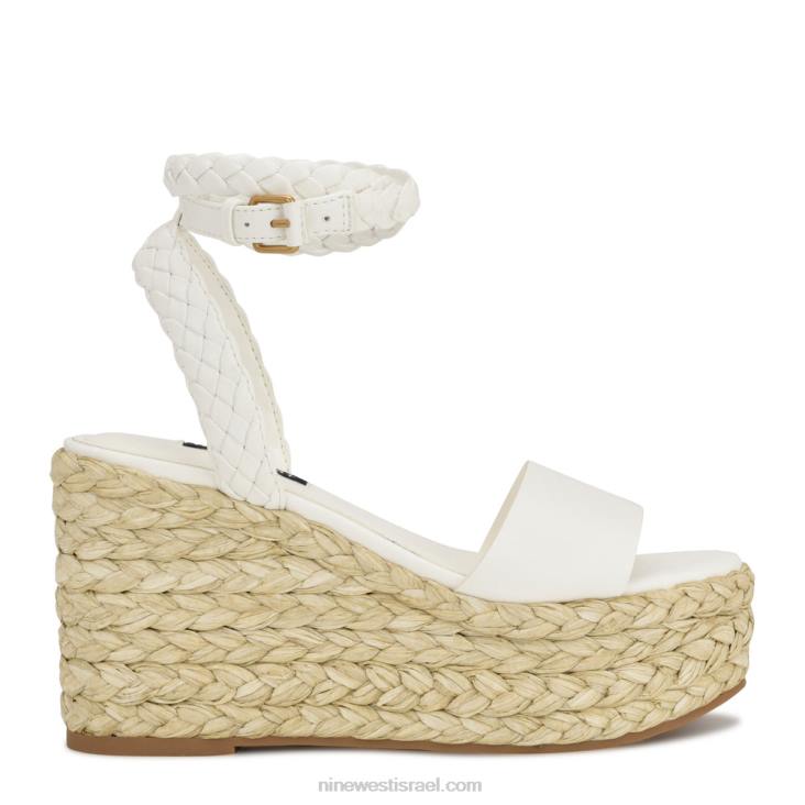 Nine West 24FH751 סנדלי טריז של keily espadrille לבן
