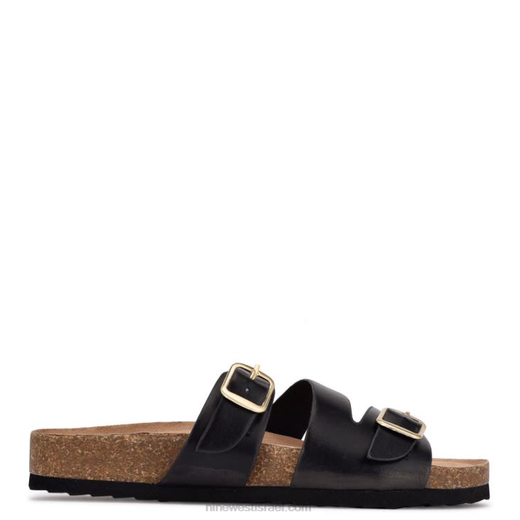 Nine West 24FH87 סנדלי שקוף שטוחים של סומי שָׁחוֹר Nine West 24FH87 סנדלי שקוף שטוחים של סומי שָׁחוֹר