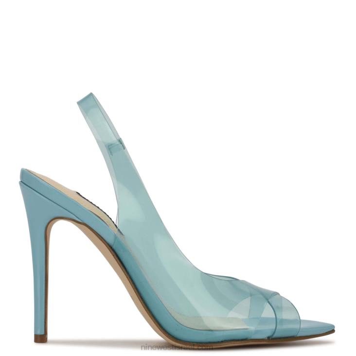 Nine West 24FH1046 סנדלי פולקה עם עקבים כְּחוֹל