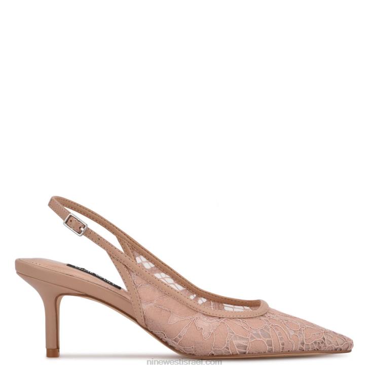 Nine West 24FH1092 נעלי עקב הזירה תחרה עירומה