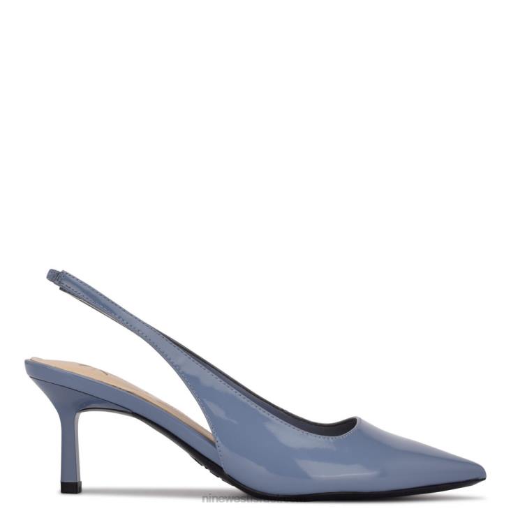 Nine West 24FH1105 משאבות slingback של kately 9x9 ירוק כחלחל