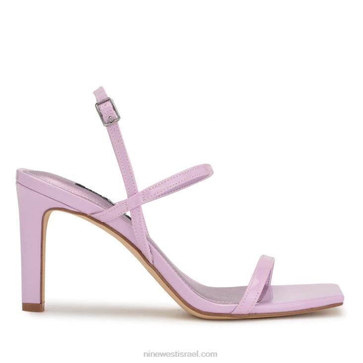 Nine West 24FH164 סנדלי slingback עם עקבים של olah פטנט לילך